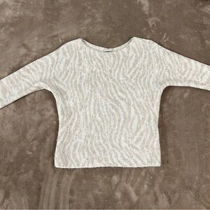 Abercrombie & Fitch Cream Textured Pullover women’s sweater XS